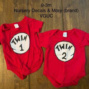 0-3m Matching Twin Gender Neutral Dr Seuss Halloween